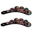 Sparkly Rhinestone Flower Banana Hair Clip Crystal Ponytail Holder Twist Hair Clips No Slip Bow Grip Comb Clamp Hair Grip with Teeth Hairpins Hair Beauty & Personal Care OFIYOU