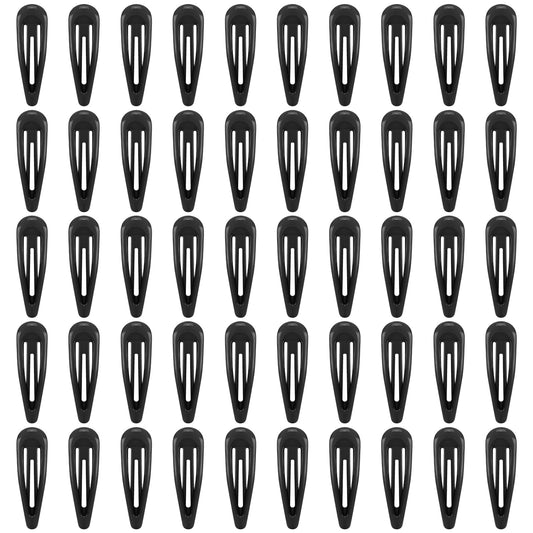 FLAREANN Glossy Black Snap Hair Clips, 50 PCS Hair Barrettes for Women Beauty and Personal Care FLAREANN Default Title