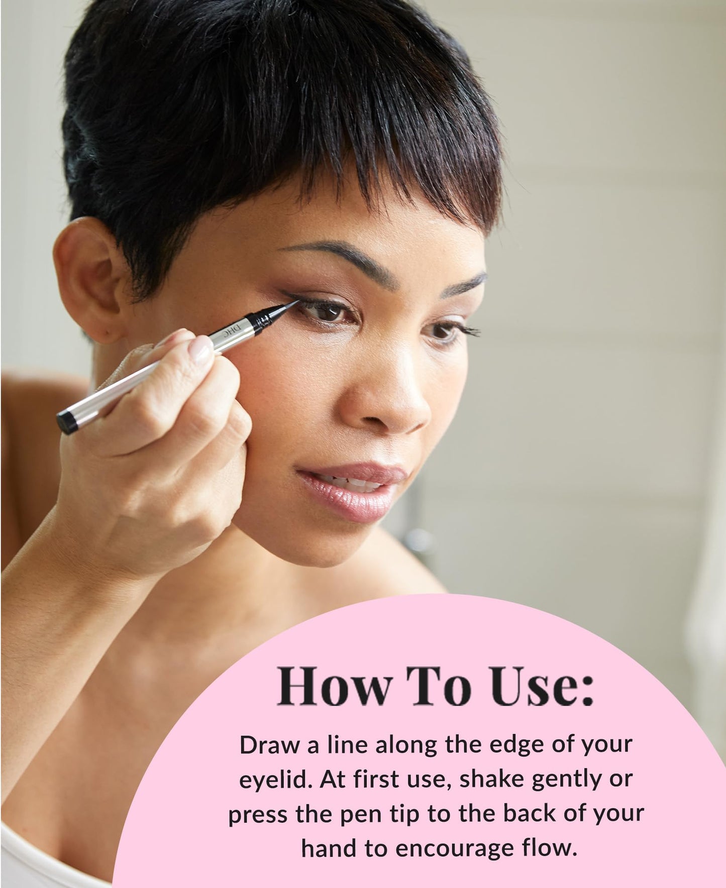 DHC Liquid Eyeliner EX, Water-Resistant, Fine Tip, All Day Wear, Black, 0.01 fl. oz. Beauty & Personal Care DHC