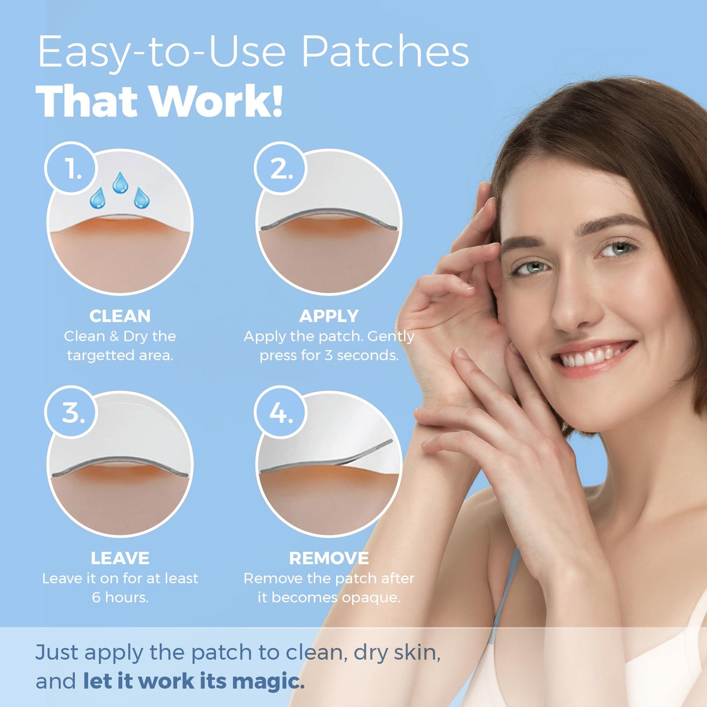 Acne Patches for Face - Hydrocolloid Bandages (108 Count) Pimple Patches for Face in 2 Universal Sizes, Acne Spot Treatment Care for Face & Skin Spot Beauty & Personal Care MEDca