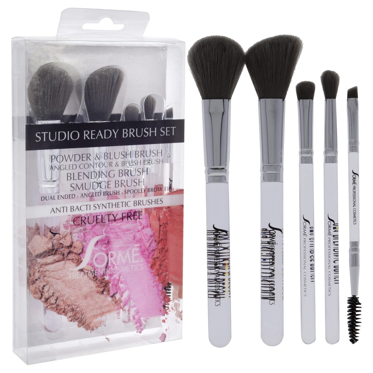 Sorme' Treatment Cosmetics Professional Brush Set A (968,969,970,971,972), Soft Fibers, Flawless Blending, Comfortable Grip, Professional Application Beauty & Personal Care SORMÉ