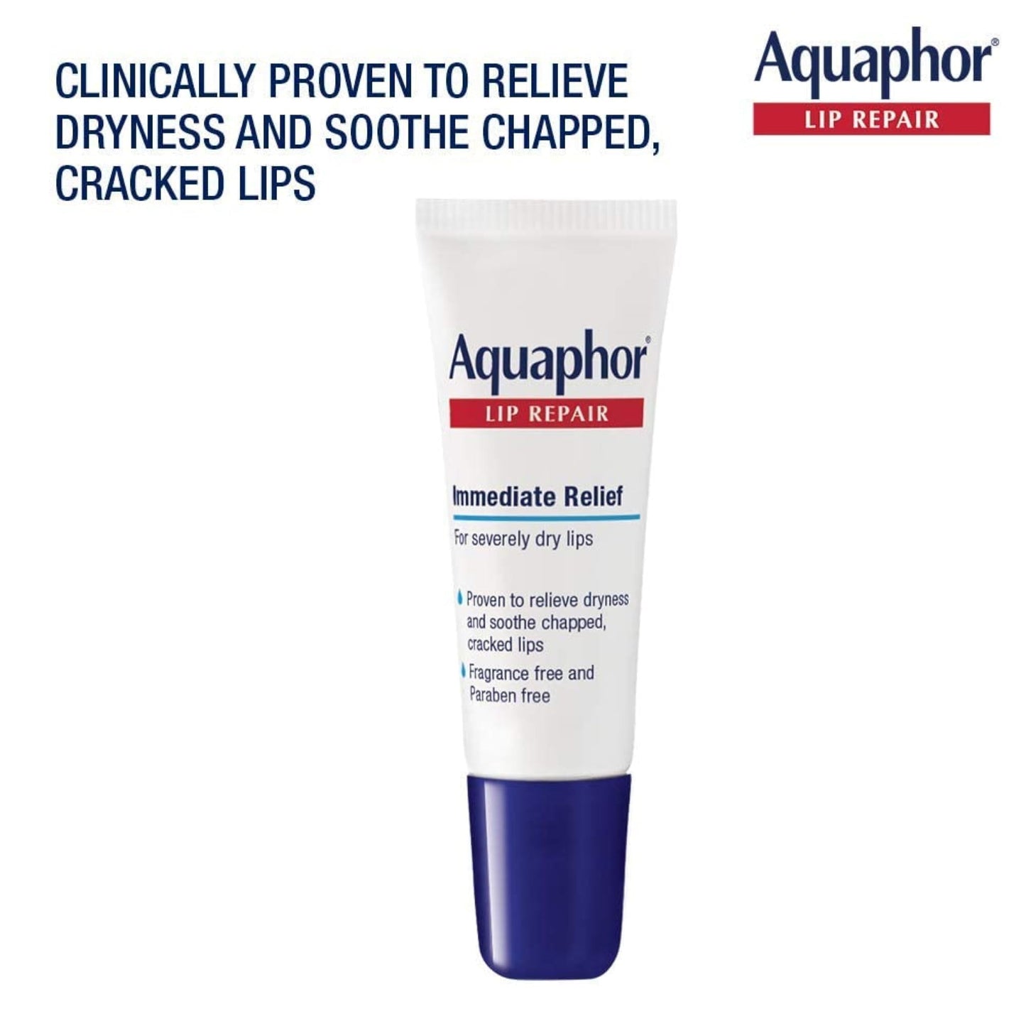 Aquaphor Lip Repair Ointment, Long-lasting Moisture to Soothe Dry Chapped Lips, 0.35 fl oz Tube, 2-Pack Beauty and Personal Care Aquaphor