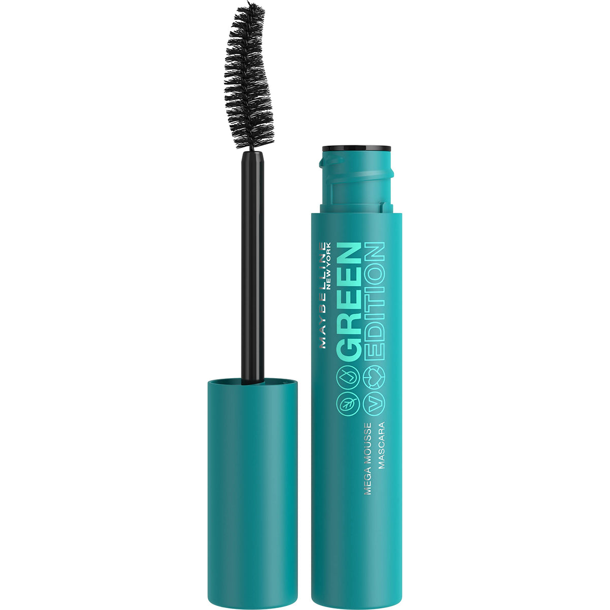 Maybelline Green Edition Mega Mousse Mascara Makeup, Smooth Buildable and Lightweight Volume, Formulated with Shea Butter, Blackest Black, 1 Count Beauty & Personal Care MAYBELLINE