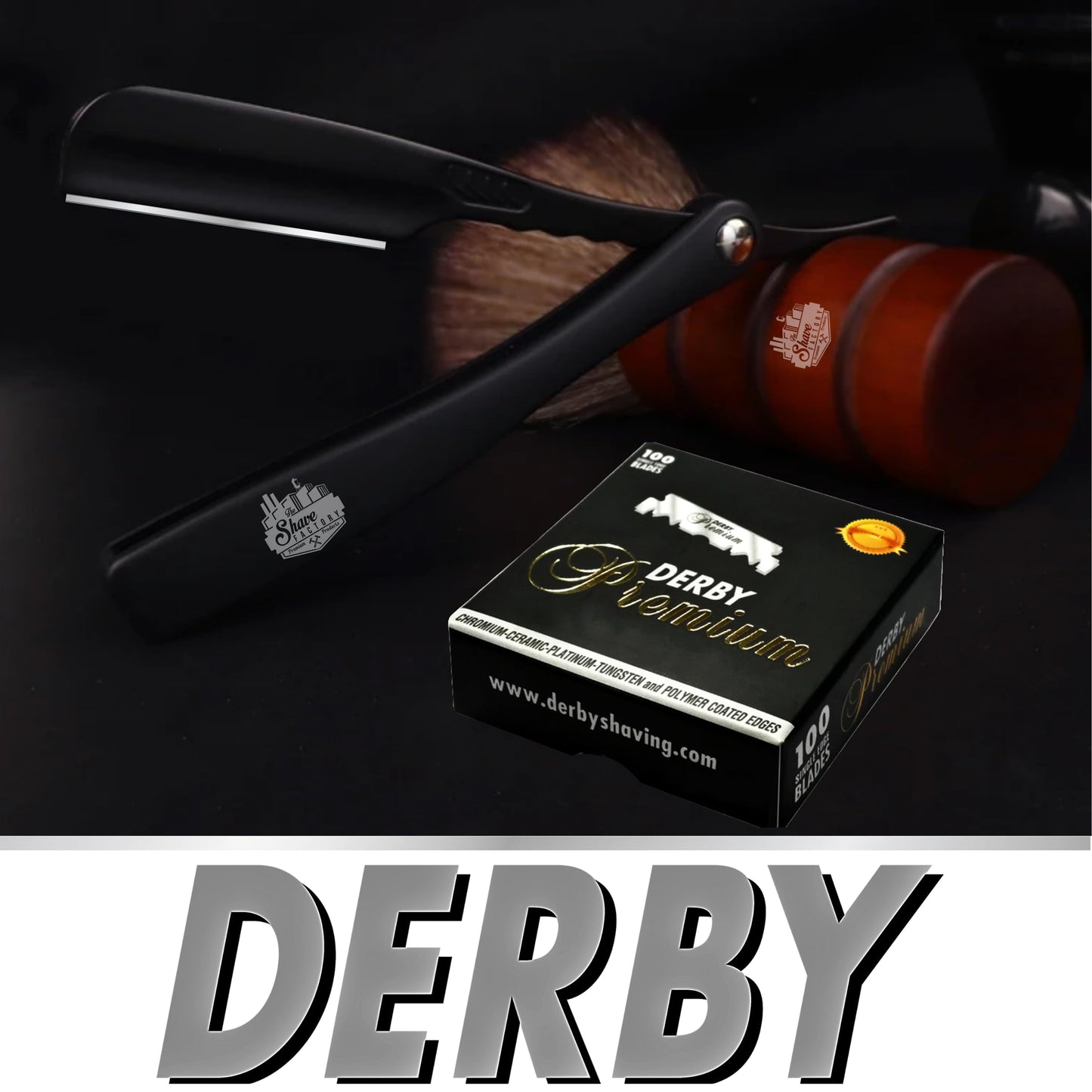 100 "Derby Premium" Single Edge Razor Blades for straight razor Beauty and Personal Care Derby