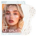 Leterly 24 Pcs Glitter Freckles Face Tattoo,Rose Gold Face Glitter Makeup Patches Cute Sparkle Freckles Patches Waterproof Makeup Speckles for Face Beauty & Personal Care Leterly