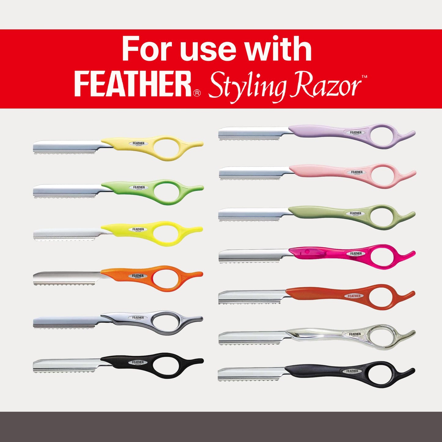 Feather Styling Razor Standard Blades - Professional Hair Cutting Blades for Styling, Shaping, Feathering & Thinning - Stainless Steel Single Edge Beauty and Personal Care Feather