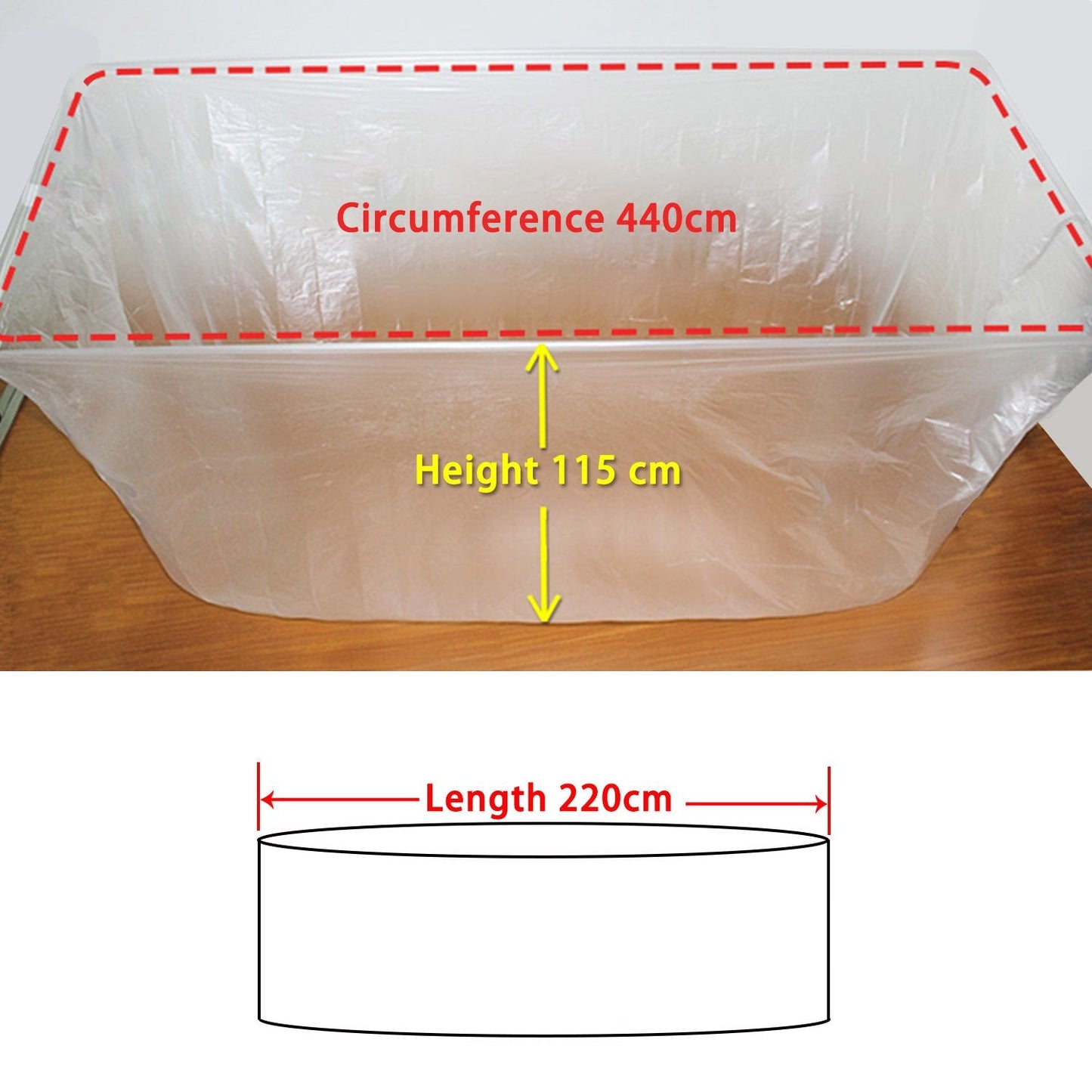 TFY Disposable Bathtub Bag Film for Salon Household Hotel 86x47" 5 pcs Beauty and Personal Care TFY