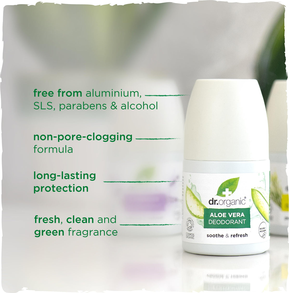 Dr Organic Aloe Vera Deodorant Roll On 50ml Beauty and Personal Care Dr. Organic