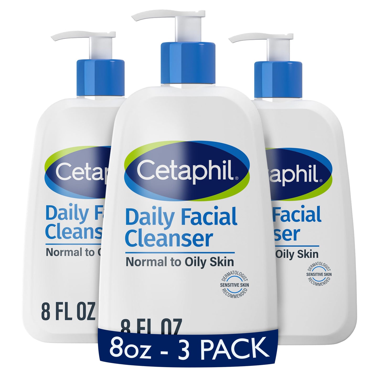 Cetaphil Face Wash, Daily Facial Cleanser for Sensitive, Combination to Oily Skin, 8 oz, Pack of 3, Gentle Foaming, Soap Free, Hypoallergenic Beauty & Personal Care Cetaphil