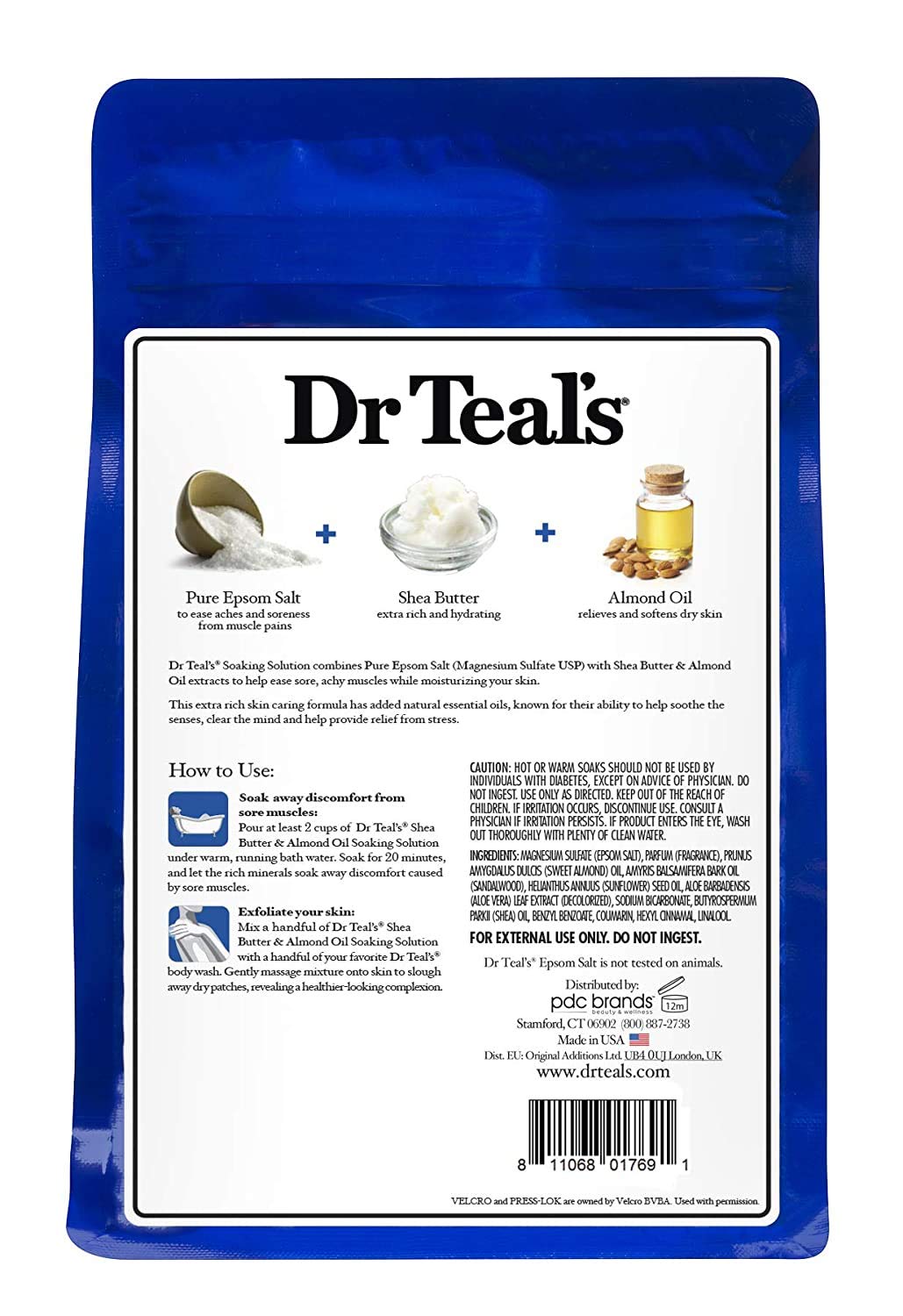Dr Teal's Epsom Salt Bath Combo Pack (6 lbs Total), Nourish and Protect with Coconut Oil, and Soften & Moisturize with Shea Butter & Almond Oil Beauty and Personal Care Dr Teal's