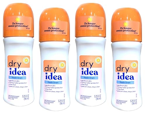 Dry Idea Fresh Linen Roll-On Antiperspirant Deodorant Fresh Linen 3.25 Ounce (Pack of 4) Beauty & Personal Care Dry Idea