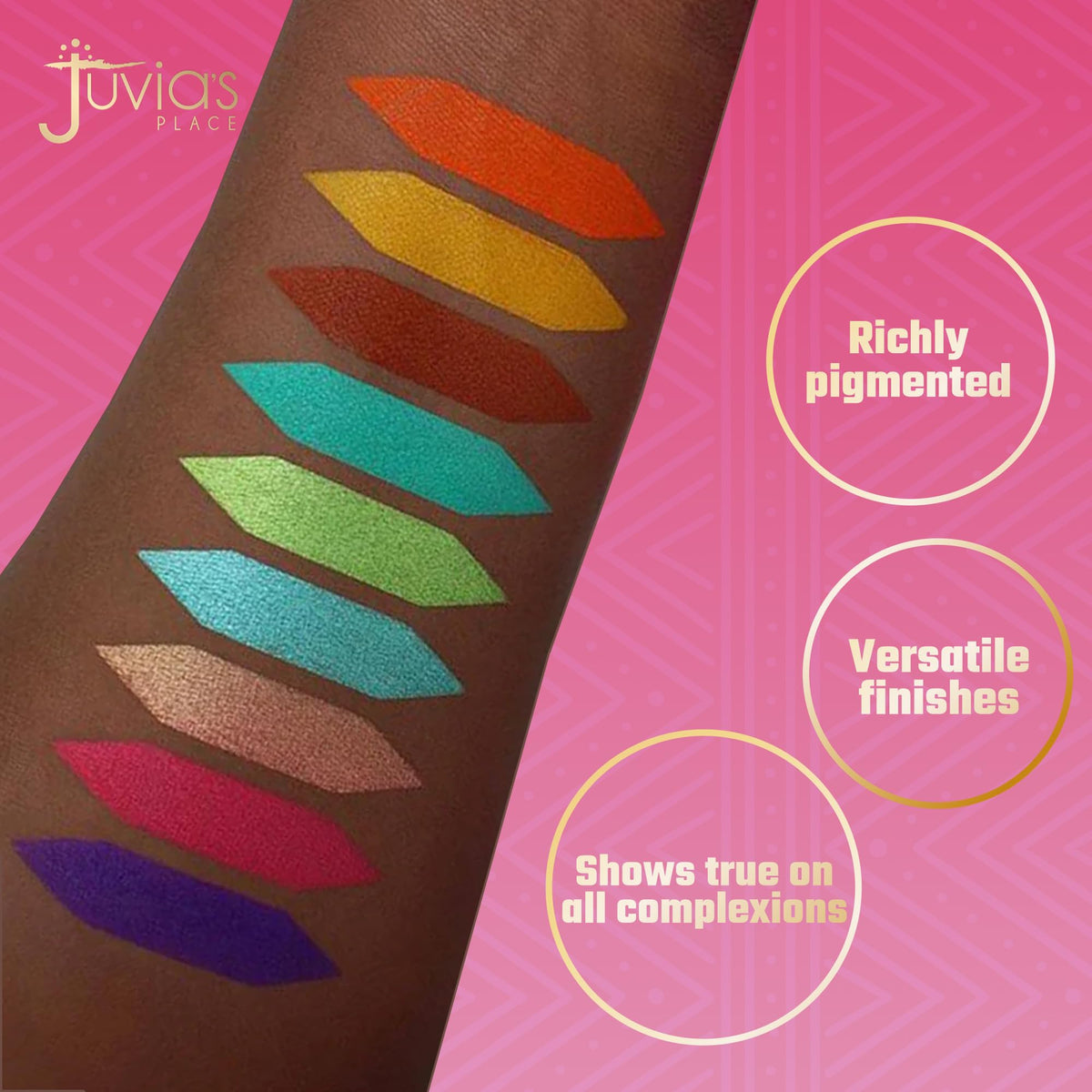 Juvia's Place Palette The Zulu - Turquoise, Red, Purple, Shades of 9, Colorful, Vivid, Vibrant Palette, Pigmented Makeup Palette Color & Shine Beauty & Personal Care Juvia's Place