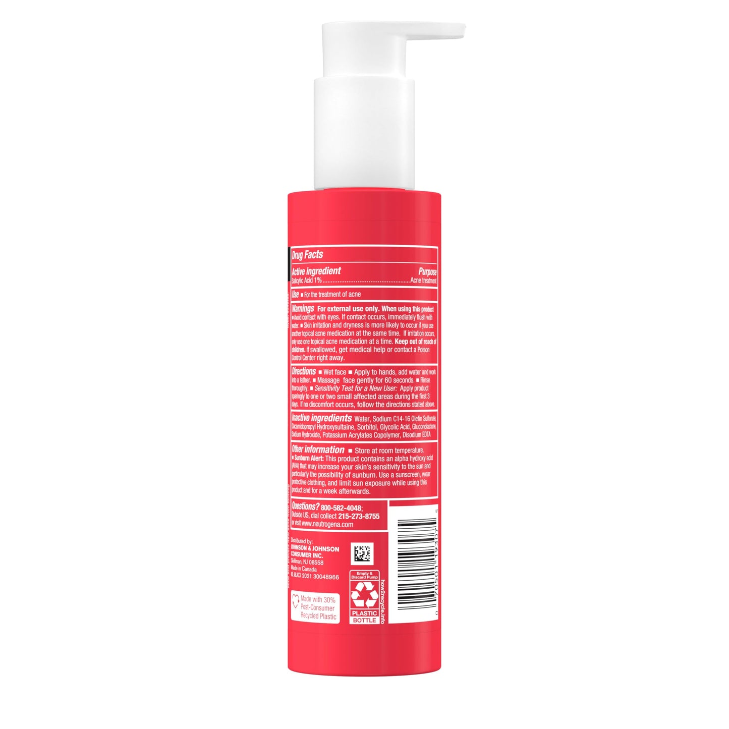 Neutrogena Stubborn Texture Daily Acne Facial Cleanser, Salicylic Acid Face Wash + Glycolic & Polyhydroxy Acids, Fragrance-Free, 6.3 fl. oz Beauty & Personal Care Neutrogena