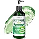 DERMOIA Aloe Vera Gel Body Moisturizer - Sunburn Relief Aloe Vera Gel for Skin with Apple Stem Cell, Cucumber & Violet Hydrosol - Hydrating Facial Beauty & Personal Care DERMOIA