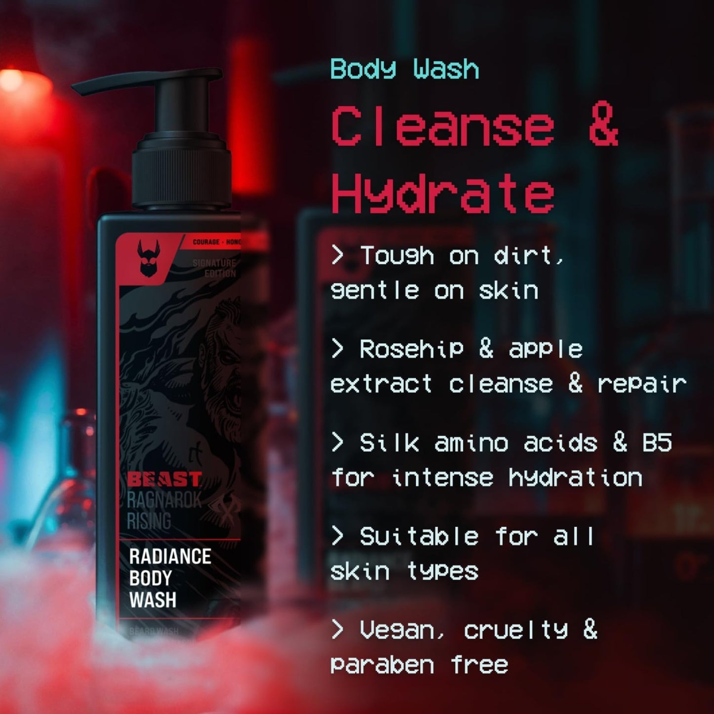 The Beard Struggle Beast Body Bundle: Eddie Hall The Beast Line Ragnarok Rising Special Edition - Men's Body Wash, Natural Aluminum Free Deodorant Beauty and Personal Care The Beard Struggle