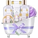 spa luxetique Spa Gift Baskets for Women, 8 Pcs Lavender Lotion Set with Bubble Bath, Shower Gel, Birthday Anniversary Self Care Kit for Her, Mothers Beauty & Personal Care spa luxetique