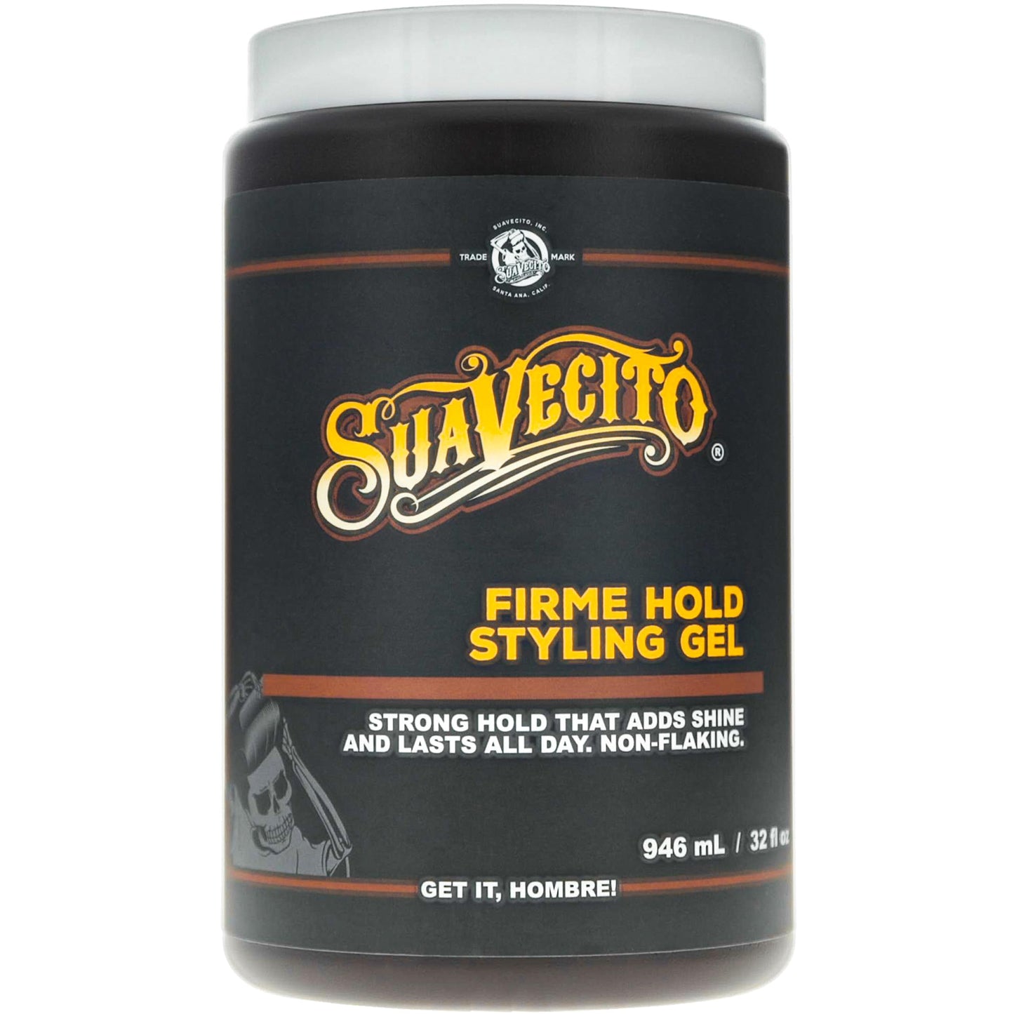 Suavecito Firme (Strong) Hold Styling Hair Gel 32 oz Tub - Original Scent, High Shine - Alcohol Free - Won't Dry or Flake, Lasts All Day, Works On All Beauty & Personal Care Suavecito