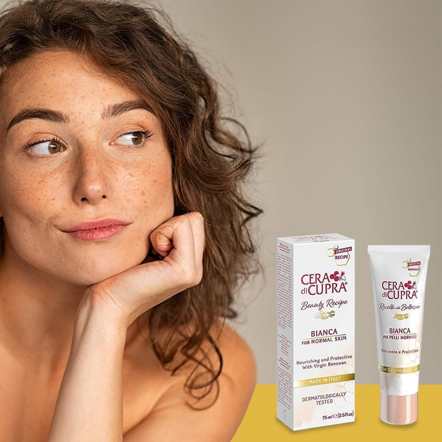 CERA DI CUPRA Bianca Face Cream Moisturizer for Normal and Oily Skin - Nourishing and Protective Formula with Virgin Beeswax (2.5 Fl Oz / 75 ml) Beauty & Personal Care CERA DI CUPRA