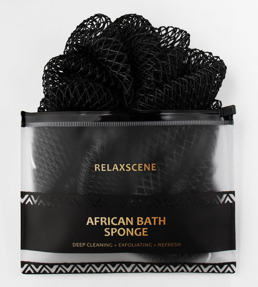 African Net Sponge Authentic - Exfoliating Back Scrub Bath Sponge with Knots - Afro Scrub Body Scrubber Exfoliator Washcloth - African Body Care Daily Beauty and Personal Care RelaxScene