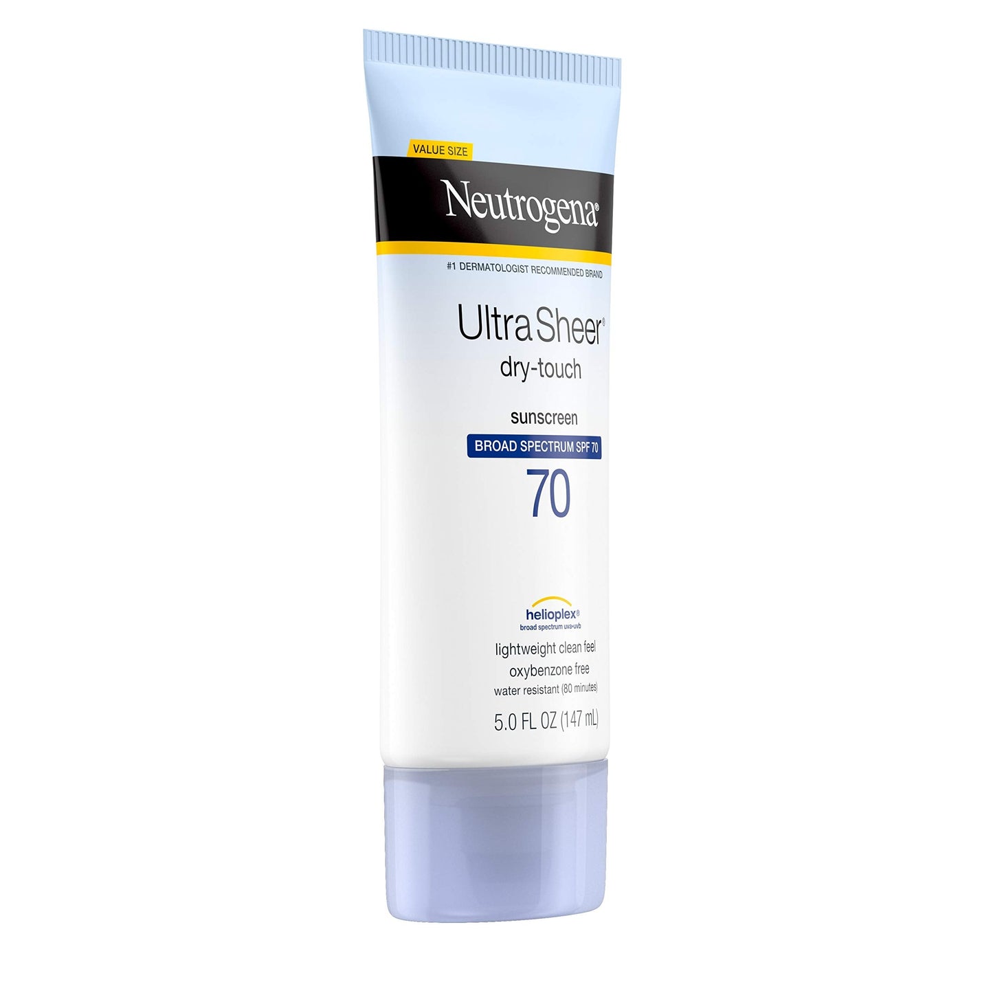 Neutrogena Ultra Sheer Dry-Touch Sunscreen Lotion, Broad Spectrum SPF 70 UVA/UVB Protection, Oxybenzone-Free, Light, Water Resistant, Non-Comedogenic Beauty & Personal Care Neutrogena