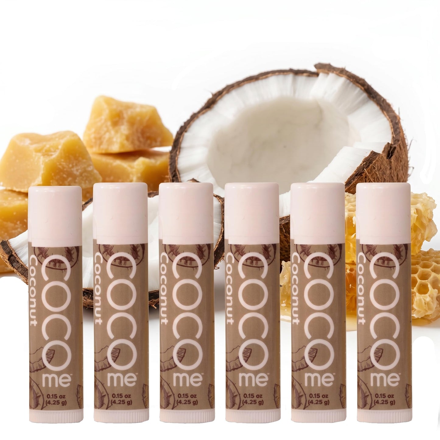CoCo Me Coconut Beeswax Lip Balm - Organic Lip Balm with Virgin Coconut Oil & Beeswax - Natural Lip Balms & Moisturizers for Deep Lip Protection Beauty and Personal Care Coco Me