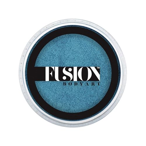 Fusion Body Art Pro Face Paint | Pearl Peacock Magic (25gm), Professional Quality Water Activated Shimmery Face & Body Paint Supplies Single Metallic Beauty & Personal Care FUSION BODY ART