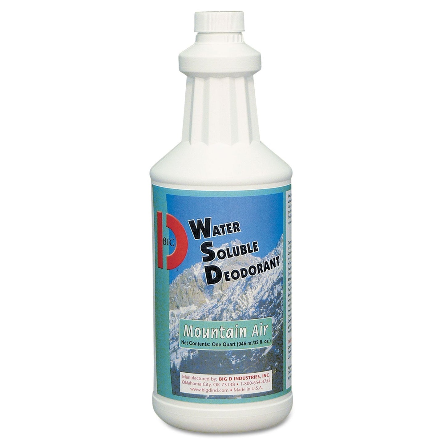 Big D 358 Water Soluble Deodorant, Mountain Air Fragrance, 1 Quart (Pack of 12) - Add to any cleaning solution - Ideal for use in hotels, food Beauty and Personal Care Big D