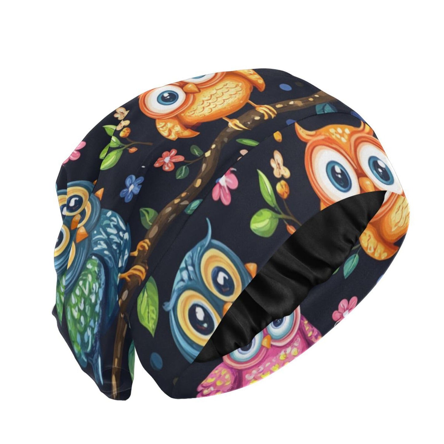ElliTarr Hair Bonnet for Sleeping Satin Lined Beanie Sleep Cap Wrap Cover Hat Slouchy Skull Night Caps for Curly Hair Braids Protection Gifts for Men Beauty and Personal Care ElliTarr
