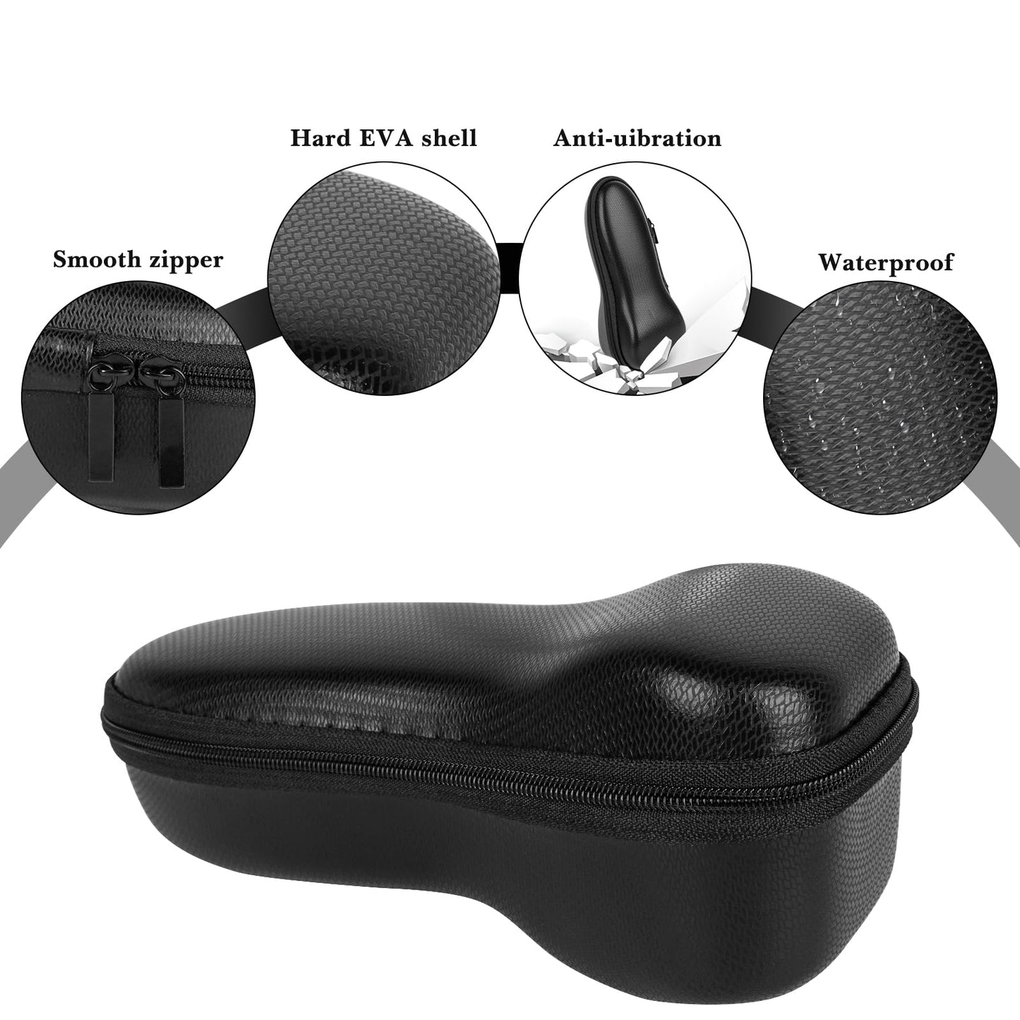 Linkidea Shaver Travel Case Compatible with Philips Norelco 5000 7000 & Braun Series 3, Portable Hard Shell Organizer with Mesh Pocket, Electric Beauty and Personal Care Linkidea