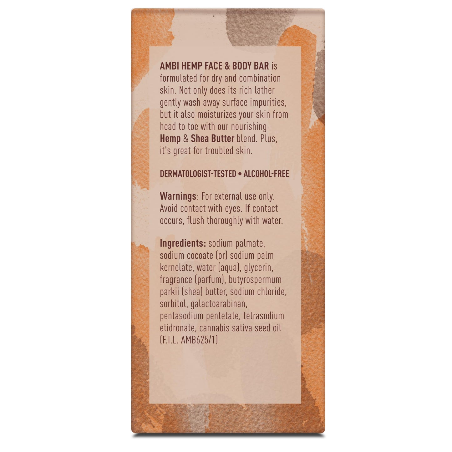 Ambi Hemp Face and Body Bar, Moisturizing and Gentle for Troubled Skin, Dermatologist Tested, Non-Comedogenic, and Hypoallergenic, 5.3 Ounce (3) Beauty & Personal Care Ambi