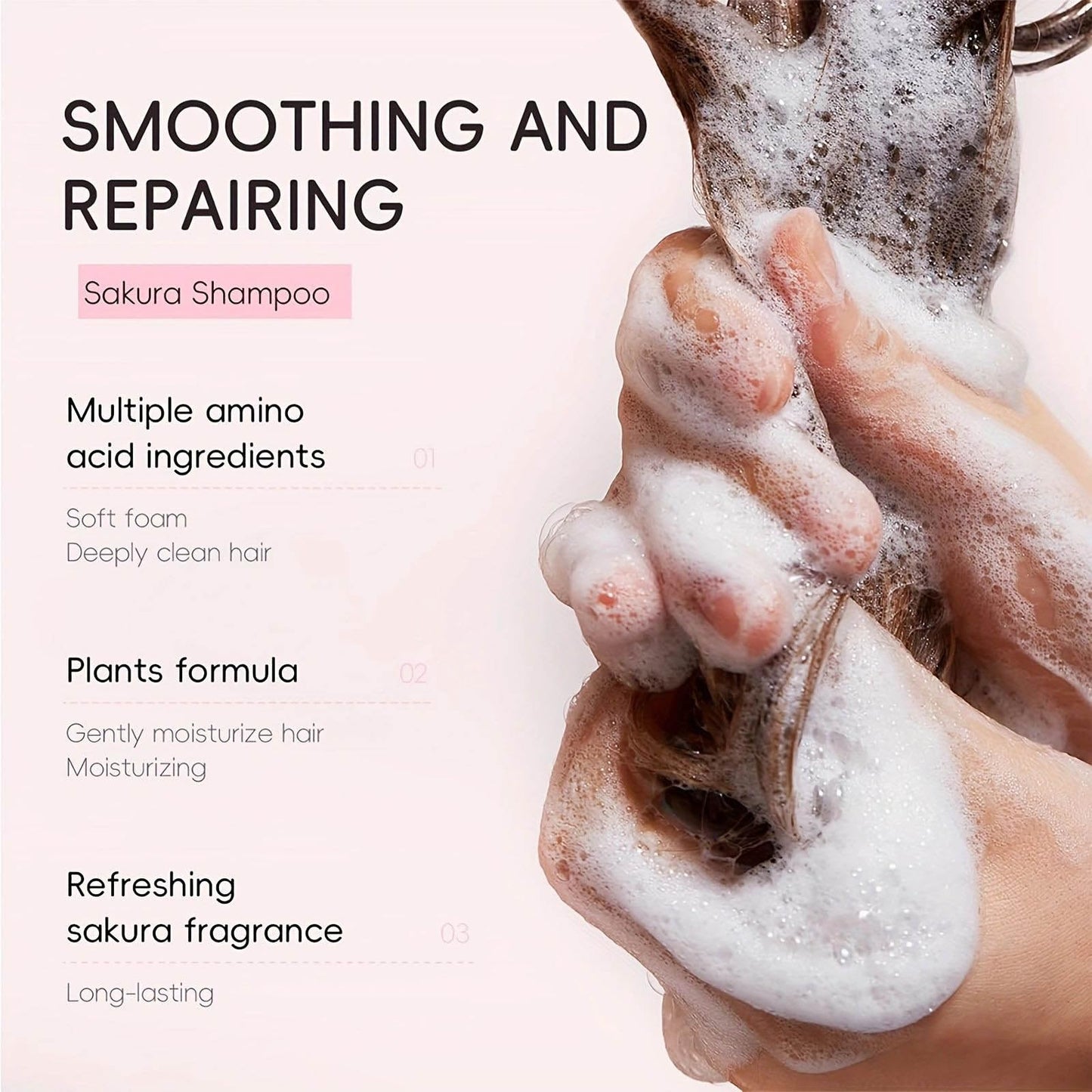Shampoo and Conditioner Set for Women & Men, Cherry Blossoms Hair Shampoo & Conditioner for Curly, Straight, Dry and Damaged Hair - Moisturizing Beauty & Personal Care MeiPlumLai