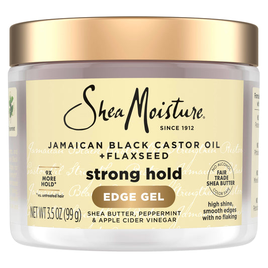 SheaMoisture Edge Control Strong Hold Gel+Flaxseed Jamaican Black Castor Oil Keeps Edges in Place,No Flakes,Infused With Hydrolyzed Corn Beauty & Personal Care Shea Moisture