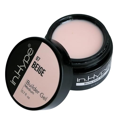 IN.HYPE UV/LED Hard Builder Gel for Nail Extension/Strengthening Beige #7. Sculpting color uv gel. Beauty & Personal Care IN.HYPE