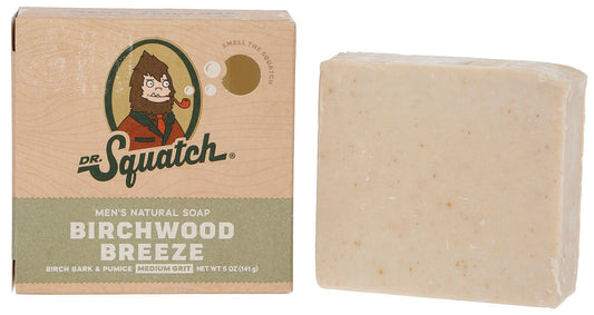 Dr. Squatch All Natural Bar Soap for Men with Medium Grit - Birchwood Breeze 5 Ounce (Pack of 1) Beauty & Personal Care Dr. Squatch