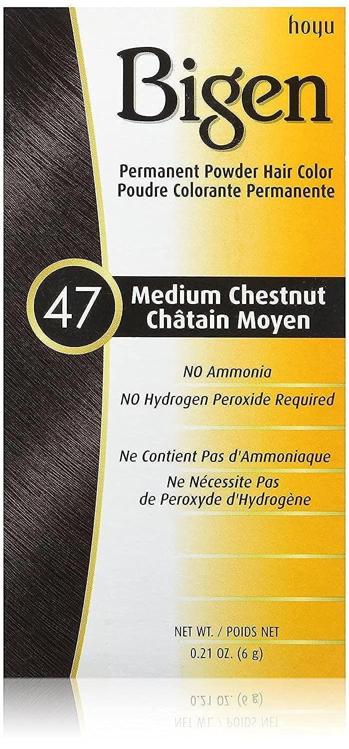 Bigen Permanent Powder Hair Color 47 Medium Chestnut, 0.21 Ounce (1) Beauty & Personal Care Bigen