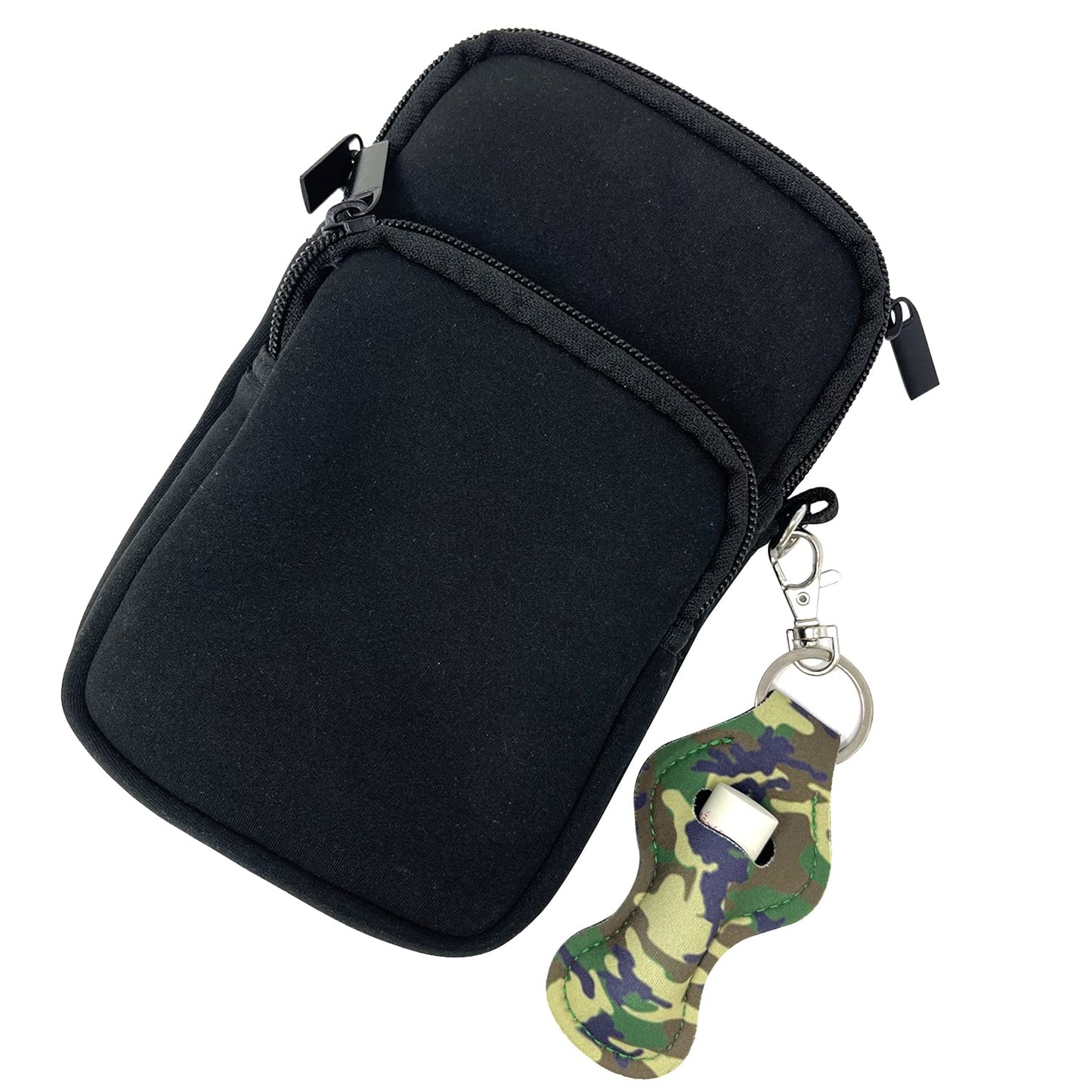 allydrew 10 Pack Chapstick Holder Keychain, Keyring for Lip Balm Lip Gloss Lipstick with 10 Pieces Metal Keyring Clasps, Camouflage Beauty & Personal Care allydrew