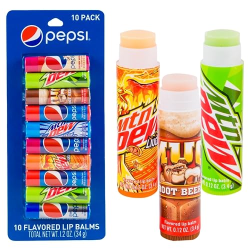 Taste Beauty Pepsi 10 Flavored Lip Balms (Pack of 1) Beauty & Personal Care Taste Beauty
