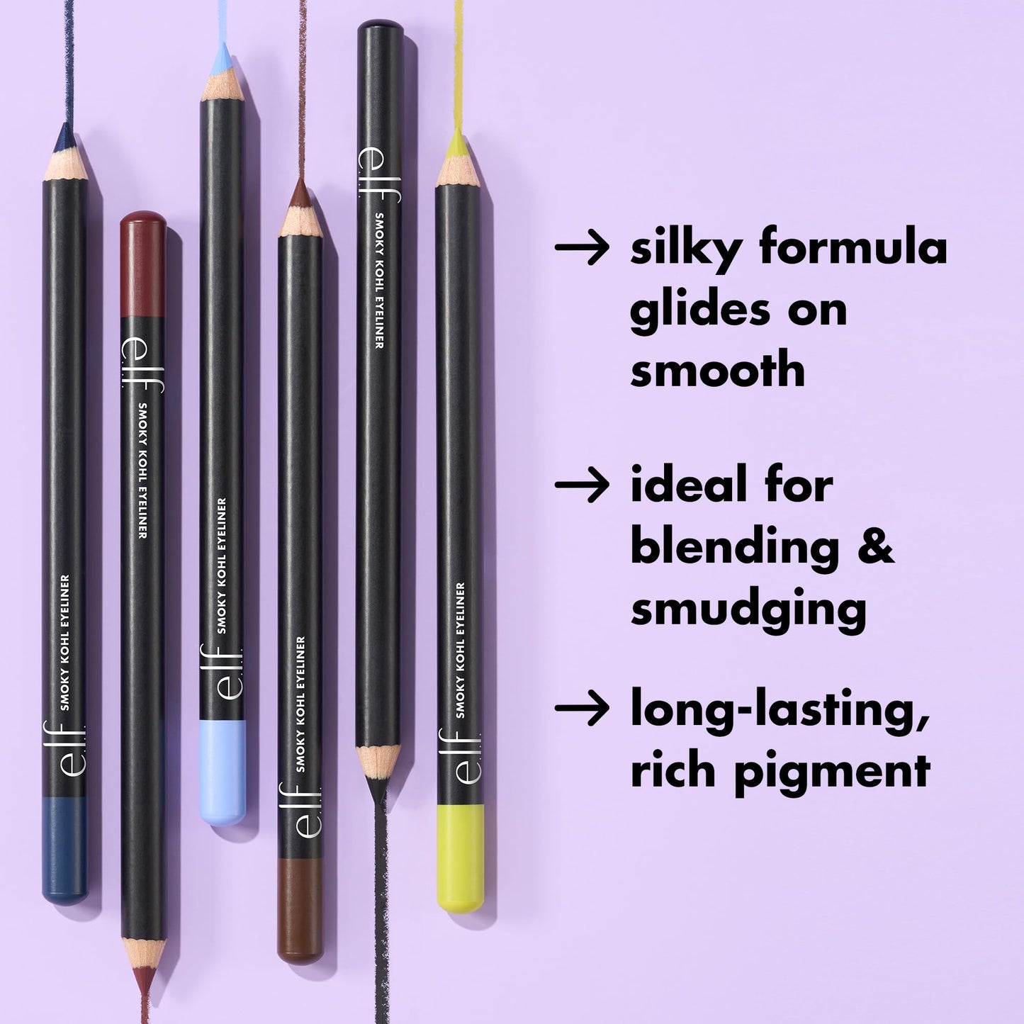 e.l.f. Smoky Kohl Eyeliner, Eye Pencil For Creating Long-Lasting, Bold, High-Pigmented Makeup Looks, Vegan & Cruelty-Free, Black Velvet Beauty and Personal Care e.l.f.