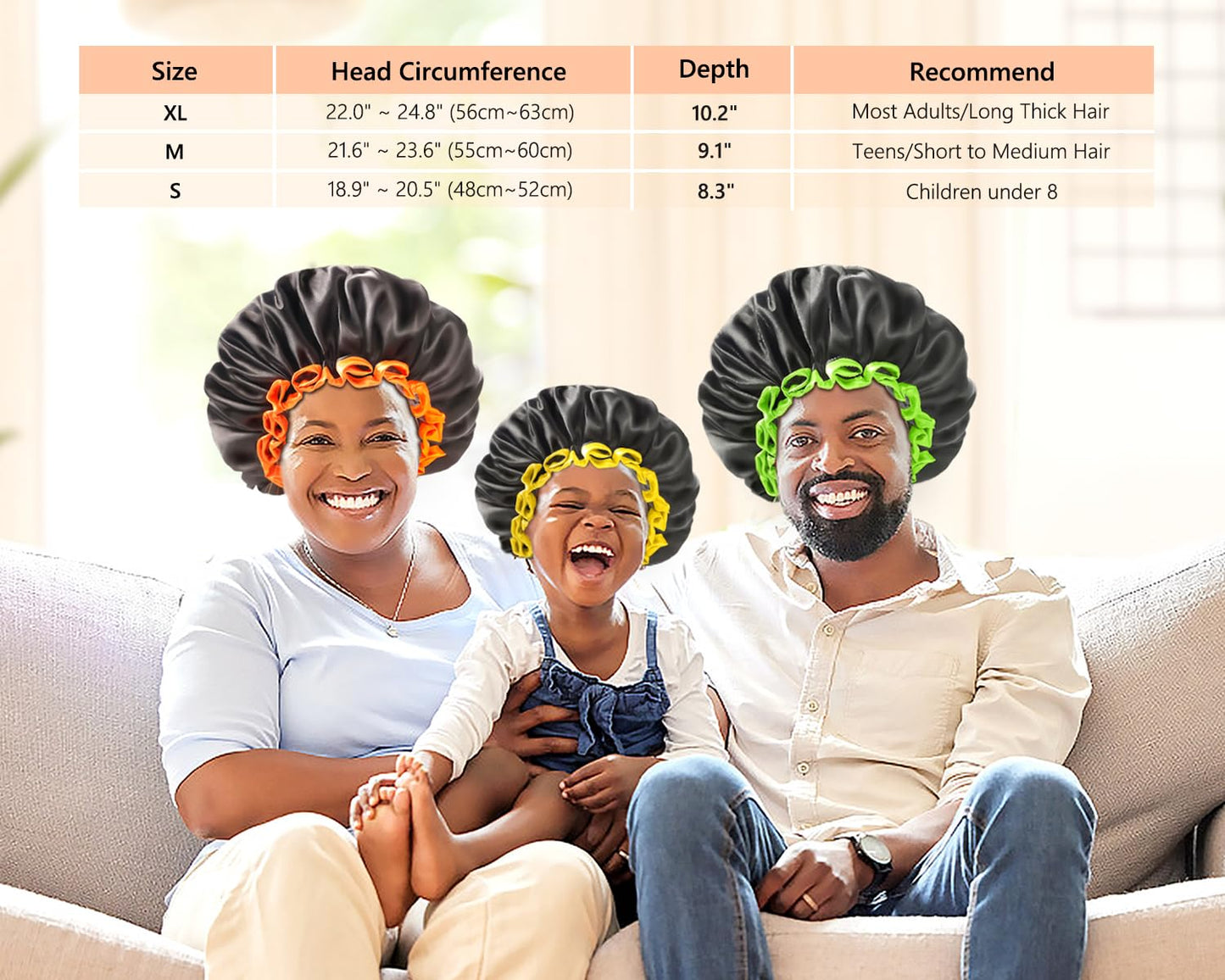 mikimini Small Black Shower Caps Pack of 2 for Kid, Double Layers Waterproof Bathing Hair Cap with Reusable Soft Comfortable PEVA Lining, Cute Beauty & Personal Care mikimini