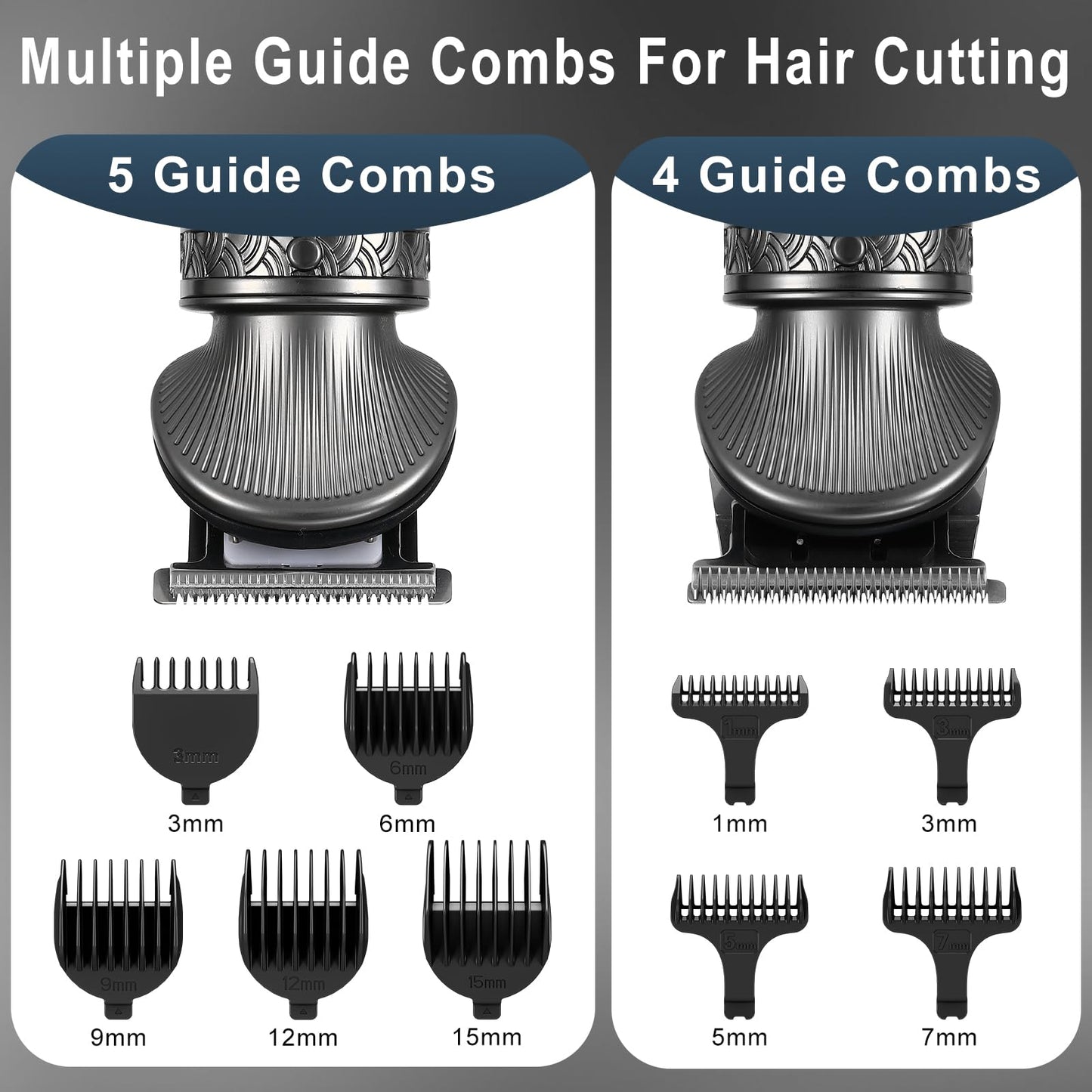 Hatteker Beard Trimmer Kit for Men Professional Hair Clipper T-Blade Beard Hair Shaver Nose Trimmer Hair Cutting Kit Body Grooming Kit Cordless 6 in 1 Beauty and Personal Care Hatteker