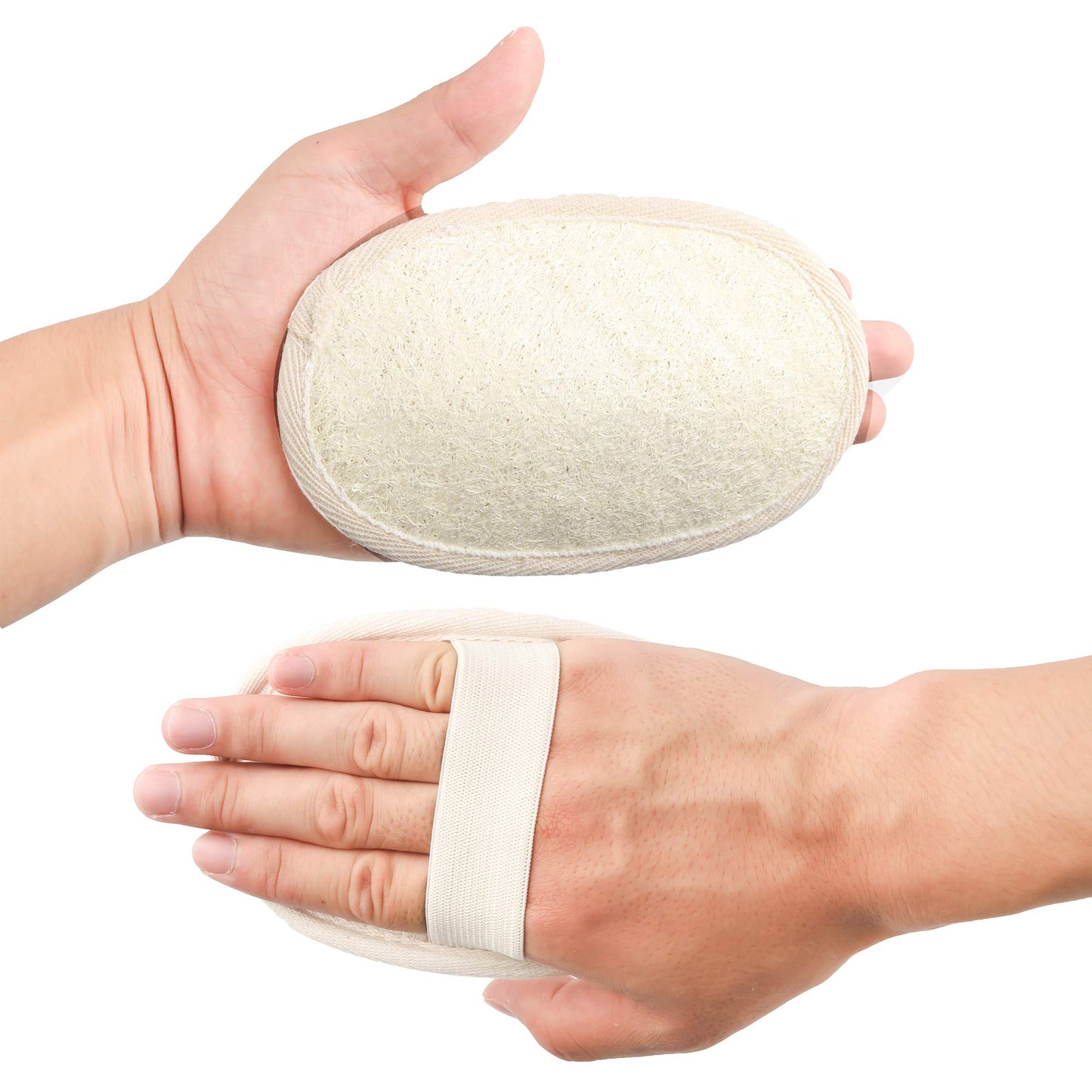 10-Pack Exfoliating Loofah Sponge Pads - Natural Luffa & Terry Cloth, Body Scrubbers for Shower & Bath Mooerca 1 Beauty & Personal Care Mooerca
