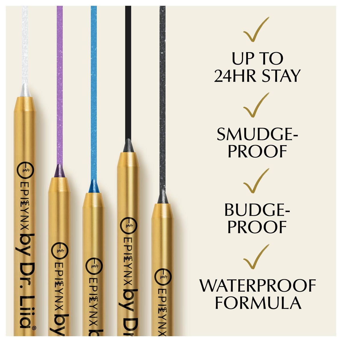 EPILYNX Eyeliner Pencil - Long Lasting Smudge Proof & Waterproof Eyeliner Pencil - Eye Liner Pencils - Hypoallergenic, Vegan, Gluten-Free Eye Pencil Beauty & Personal Care EPILYNX