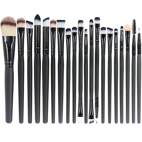 EmaxDesign 20 Pieces Makeup Brush Set Professional Face Eye Shadow Eyeliner Foundation Blush Lip Makeup Brushes Powder Liquid Cream Cosmetics Blending Beauty & Personal Care EmaxDesign