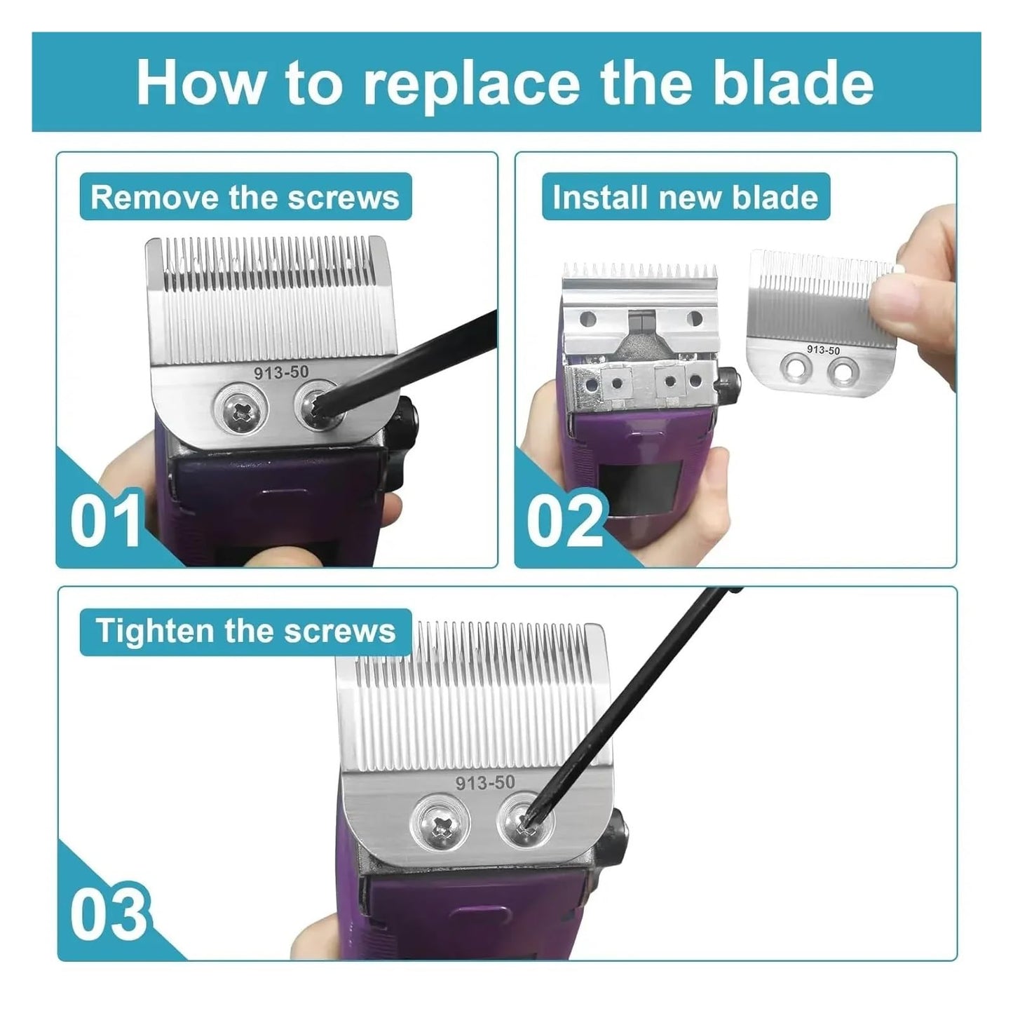 Adjustable Medium Blade?Compatible For Oster?Fast Feed 076023?Compatible For Salon?Pro Clippers 076830(2set) Beauty and Personal Care AMARJSGPA