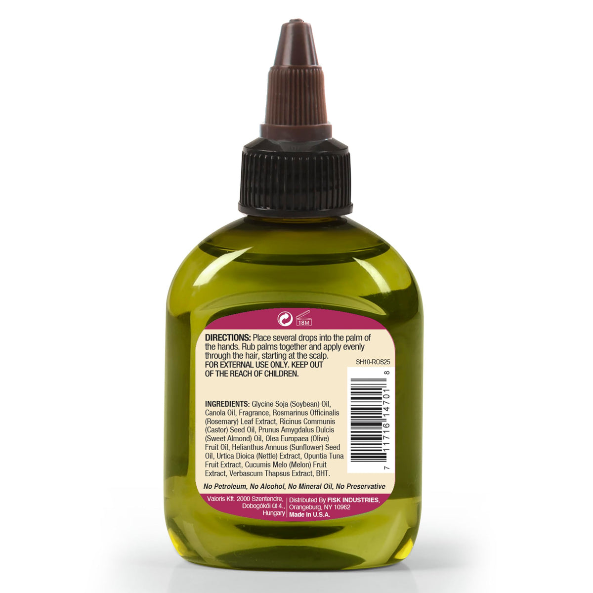 Difeel Rosemary Hair Oil Blend 2.5 oz. - Rosemary Oil Hair Treatment