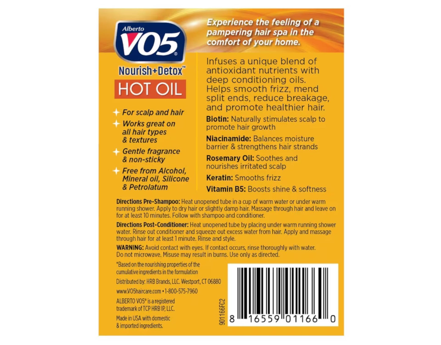 VO5 HOT OIL 2PK MOISTUR Beauty & Personal Care Alberto VO5