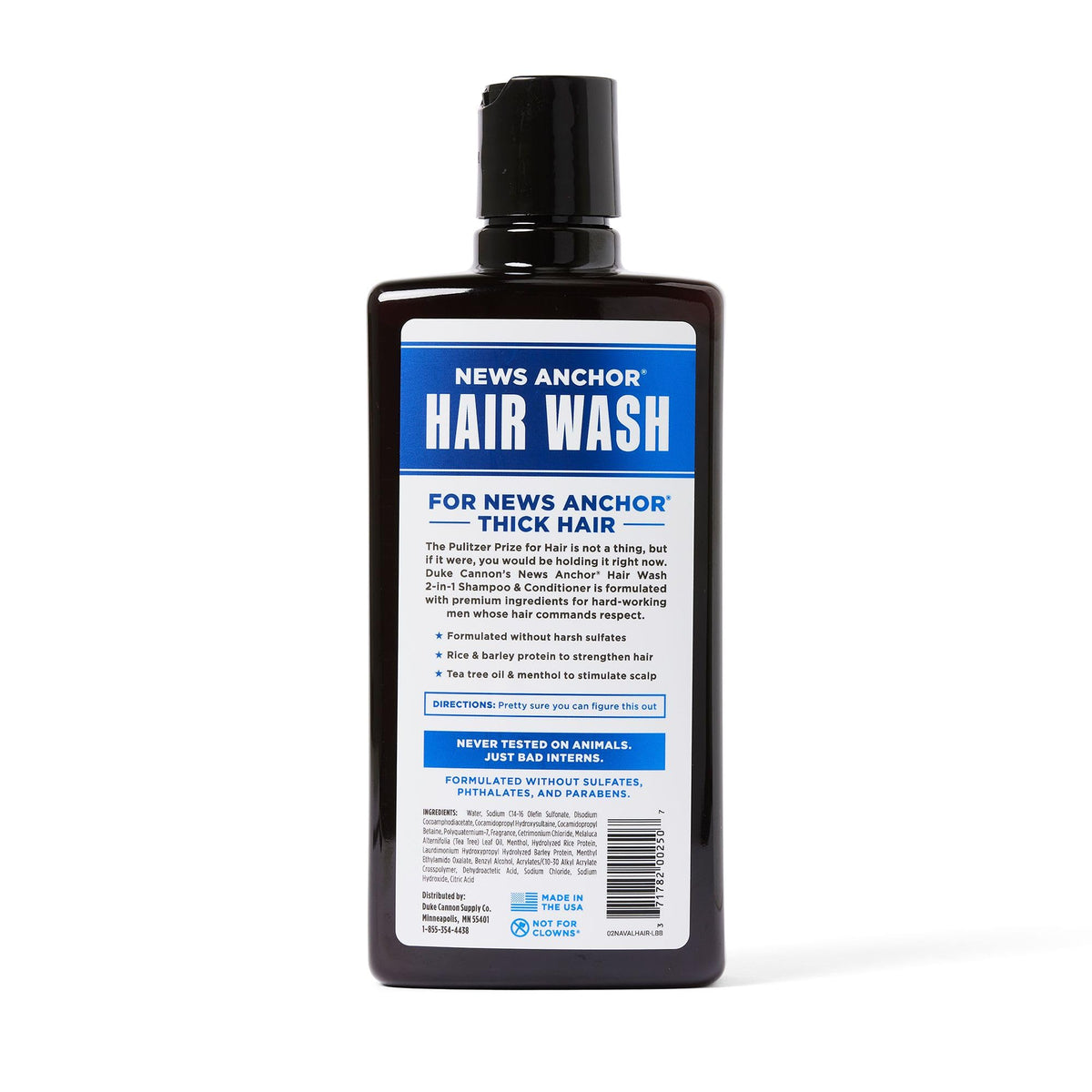 Duke Cannon News Anchor® 2-in-1 Hair Wash - Naval Diplomacy, 14 oz.