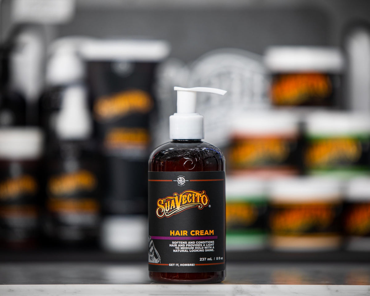 Suavecito Hair Cream Pump Bottle Medium Shine All Day Light Hold (8 oz) Beauty & Personal Care Suavecito