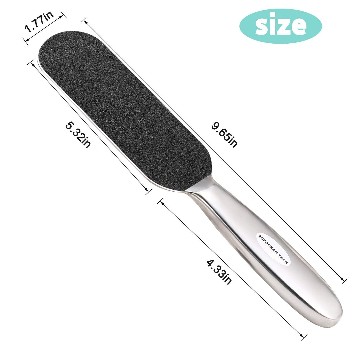 Professional Pedicure Foot File,Coarse/Fine Double Side and Reusable Stainless Steel Cracked Skin Corns Callus Remover Feet Rasp Beauty & Personal Care AOPOCKAN TECH