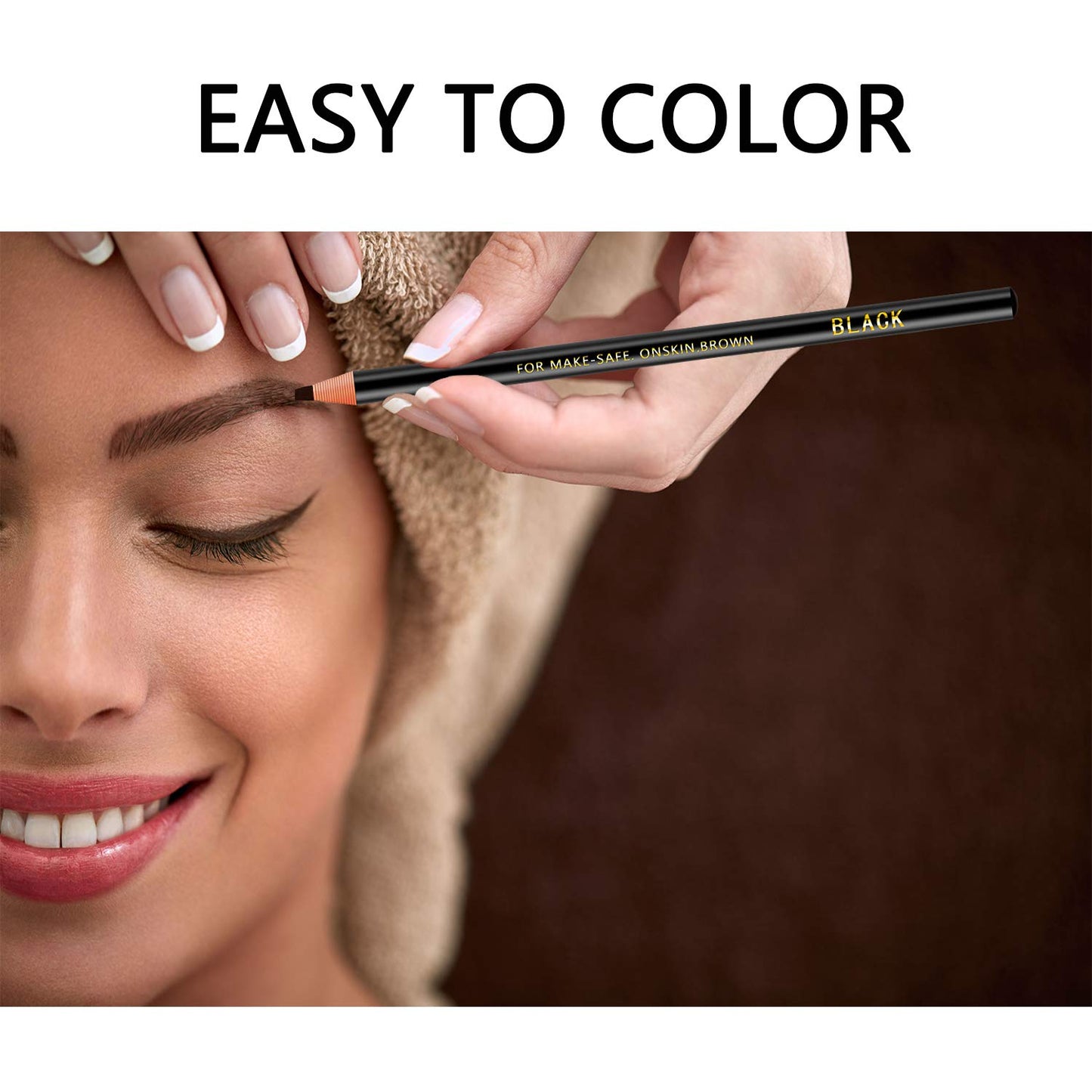 6 Piece Black Colour Waterproof Eyebrows Pencil Tattoo Makeup And Microblading Supplies Kit-Permanent Eye Brow Liners In Waterproof Eyebrow Pencils Beauty & Personal Care KAIQIKAIXI